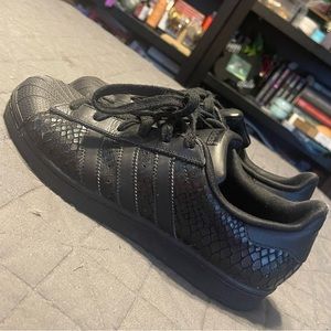 Adidas Womens Superstar S75126 Black Casual Shoes Sneakers Size 8